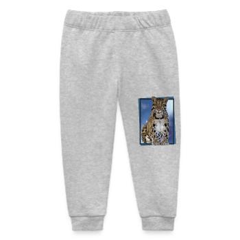 Clouded leopard - Baby Organic Sweatpants by Stanley/Stella - heather grey - Front