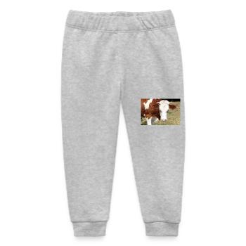 Kuh Poster - Baby Organic Jogginghose Baby Tumbler von Stanley/Stella - Grau meliert - Vorne