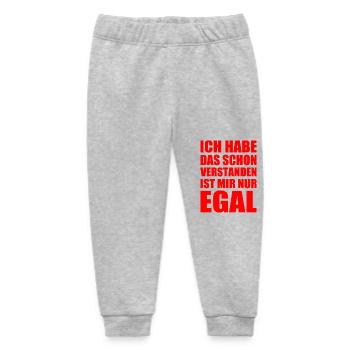 ich habe das schon verstanden ist mir nur egal - Baby Organic Jogginghose Baby Tumbler von Stanley/Stella - Grau meliert - Vorne