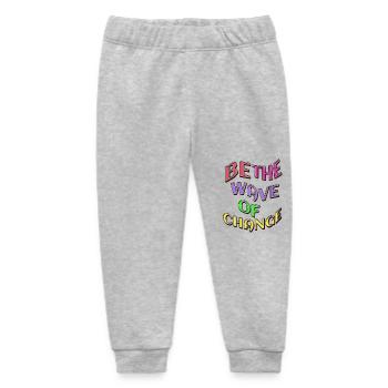 Be the wave of change - Baby Organic Sweatpants by Stanley/Stella - heather grey - Front