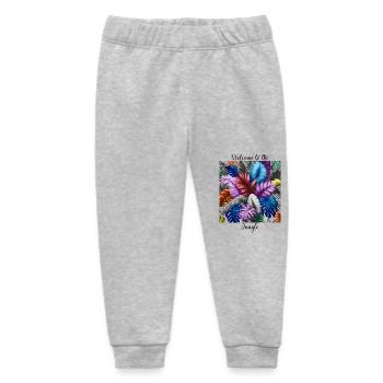 Tropischer Regenbogen - Baby Organic Jogginghose Baby Tumbler von Stanley/Stella - Grau meliert - Vorne