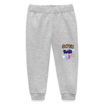 Super Dad - Stolzer Papa mit Baby Icons - Baby Organic Jogginghose Baby Tumbler von Stanley/Stella - Grau meliert - Vorne