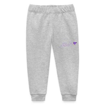 papierflieger herz - Baby Organic Jogginghose Baby Tumbler von Stanley/Stella - Grau meliert - Vorne