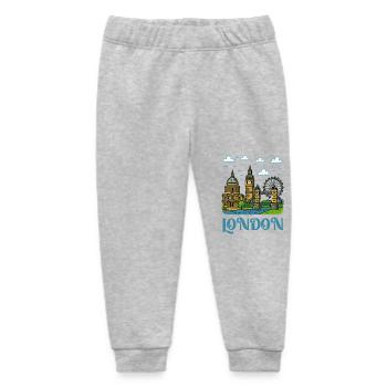 Ville de Londres 1 - Pantalon de jogging bébé bio Stanley/Stella - gris chiné - Devant