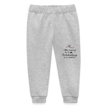 It all starts with the decision - Baby Organic Sweatpants by Stanley/Stella - heather grey - Front