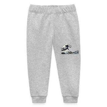 Wave The Great Wave off Kanagawa | Song Shirt - Baby Organic Sweatpants by Stanley/Stella - heather grey - Front