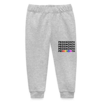 pride month demon - Baby Organic Sweatpants by Stanley/Stella - heather grey - Front