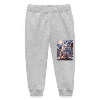 Super süße Vögel – Schneeeule - Baby Organic Jogginghose Baby Tumbler von Stanley/Stella - Grau meliert - Vorne