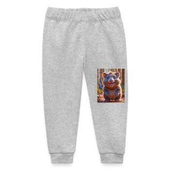 animal australien super mignon Down Under Wombat - Pantalon de jogging bébé bio Stanley/Stella - gris chiné - Devant