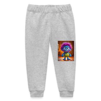 Happy Halloween, süß, Monster, wilde Haare, gruselig, lustig - Baby Organic Jogginghose Baby Tumbler von Stanley/Stella - Grau meliert - Vorne