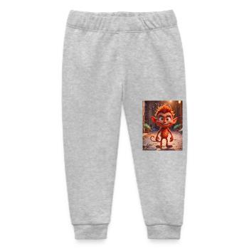 Happy Halloween, süß, Monster, wilde Haare, gruselig, lustig - Baby Organic Jogginghose Baby Tumbler von Stanley/Stella - Grau meliert - Vorne