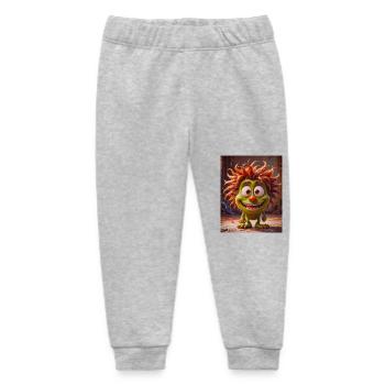 Happy Halloween, süß, Monster, wilde Haare, gruselig, lustig - Baby Organic Jogginghose Baby Tumbler von Stanley/Stella - Grau meliert - Vorne