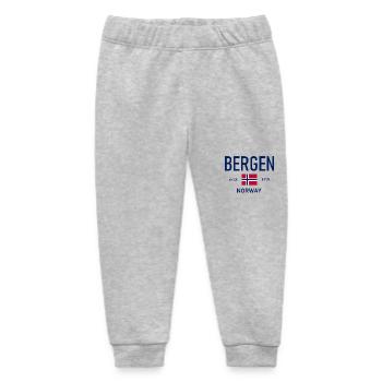 Bergen - Norway - Coordinates - Flag - Baby Organic Sweatpants by Stanley/Stella - heather grey - Front