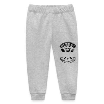 Restaurant delicious food - NAME - Baby Organic Sweatpants by Stanley/Stella - heather grey - Front