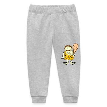 Caveman With Club - Baby Organic Sweatpants by Stanley/Stella - heather grey - Front