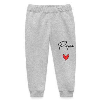 PAPA. VATERTAG. FROHER VATERTAG. ALLES GUTE ZUM GEBURTSTAG. - Baby Organic Jogginghose Baby Tumbler von Stanley/Stella - Grau meliert - Vorne