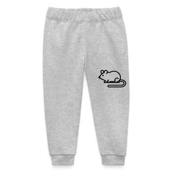 Charming Minimalist Mouse Icon for All Occasions - Baby Organic Sweatpants by Stanley/Stella - heather grey - Front