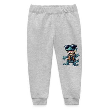 Echse Comic Lustig Sommer - Baby Organic Jogginghose Baby Tumbler von Stanley/Stella - Grau meliert - Vorne