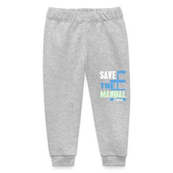 Save Manual Shifters Nostalgic Car Culture - Baby Organic Sweatpants by Stanley/Stella - heather grey - Front