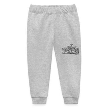 race car - Baby Organic Sweatpants by Stanley/Stella - heather grey - Front