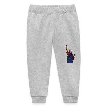 Jesus skates – Holy style on the board - Baby Organic Sweatpants by Stanley/Stella - heather grey - Front