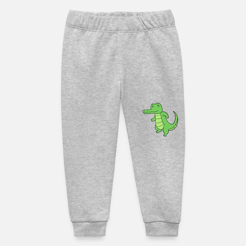 Crocodile - Pantalon de jogging bébé bio Stanley/Stella - gris chiné