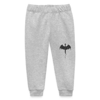 Dragon with long spiny tail Mythical animal - Baby Organic Sweatpants by Stanley/Stella - heather grey - Front