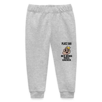 Kacke König - Baby Organic Jogginghose Baby Tumbler von Stanley/Stella - Grau meliert - Vorne