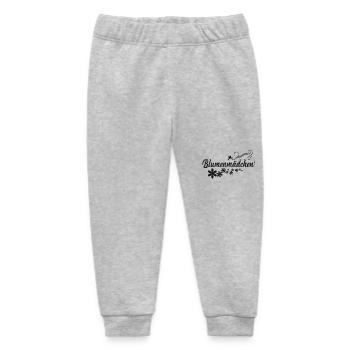 Blumenmädchen schwarze Blumen - Baby Organic Jogginghose Baby Tumbler von Stanley/Stella - Grau meliert - Vorne