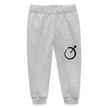 Mars Astrology Symbol - Baby Organic Sweatpants by Stanley/Stella - heather grey - Front