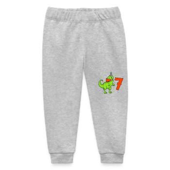 Mit TREX - Jungs Geburtstag 7 Jahre - Baby Organic Jogginghose Baby Tumbler von Stanley/Stella - Grau meliert - Vorne