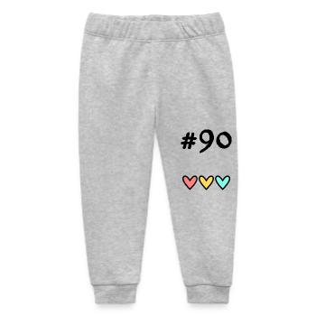 90 YEARS. 90TH ANNIVERSARY. BIRTHDAY 90 YEARS. 90 - Baby Organic Sweatpants by Stanley/Stella - heather grey - Front