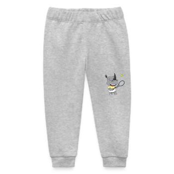 Rhinoceros tennis tennis player laughs - Baby Organic Sweatpants by Stanley/Stella - heather grey - Front