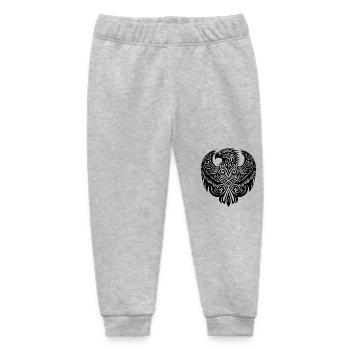 Adler Kopf Logo im Tattoo Cartoon Style - Baby Organic Jogginghose Baby Tumbler von Stanley/Stella - Grau meliert - Vorne