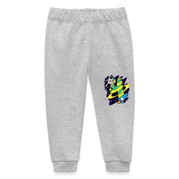 4 Birthday Boy Astronaut - four years - Baby Organic Sweatpants by Stanley/Stella - heather grey - Front