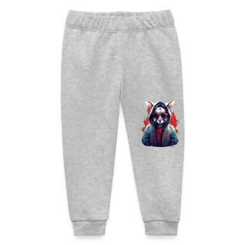 City bouncer rabbit ghost | Rabbit lovers - Baby Organic Sweatpants by Stanley/Stella - heather grey - Front