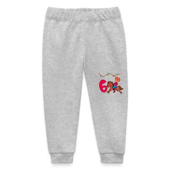 With Horse - Girl Birthday 6 Years - Baby Organic Sweatpants by Stanley/Stella - heather grey - Front
