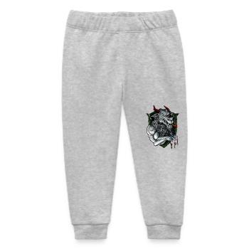 Modern Styrian panther - Baby Organic Sweatpants by Stanley/Stella - heather grey - Front