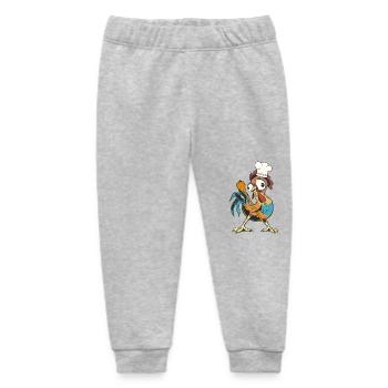 Chicken Rooster Cook Cooks Cook Culinary Arts Hobby Cook - Baby Organic Sweatpants by Stanley/Stella - heather grey - Front