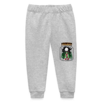 House Winter Snow Snowfall Moon Christmas Xmas - Baby Organic Sweatpants by Stanley/Stella - heather grey - Front