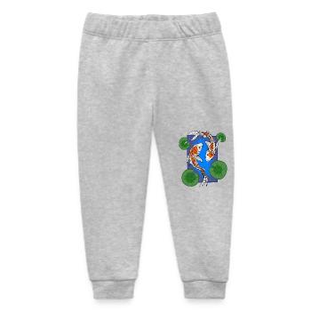 Koi Fish - Baby Organic Sweatpants by Stanley/Stella - heather grey - Front