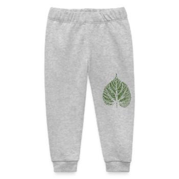 Linden leaf / Linden leaf - Baby Organic Sweatpants by Stanley/Stella - heather grey - Front