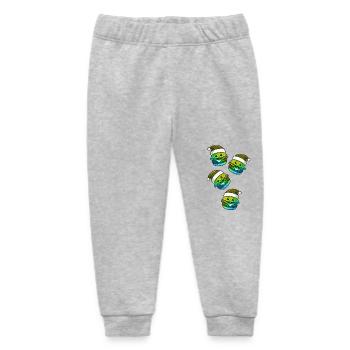 Burger Bande dessinée de Noël - Pantalon de jogging bébé bio Stanley/Stella - gris chiné - Devant