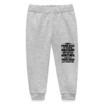 Humor, Cool Quotes, Father's Day - Baby Organic Sweatpants by Stanley/Stella - heather grey - Front
