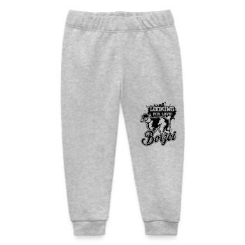 Borzoi Looking For Love - Baby Organic Sweatpants by Stanley/Stella - heather grey - Front