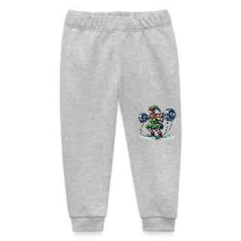 Weihnachtlicher Muskelaufbau Elf Hanteltraining - Baby Organic Jogginghose Baby Tumbler von Stanley/Stella - Grau meliert - Vorne