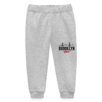 Brooklyn Vibes Bridge New York City New York - Baby Organic Sweatpants by Stanley/Stella - heather grey - Front