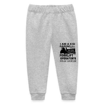 Forklift Operator Wife - Baby Organic Sweatpants by Stanley/Stella - heather grey - Front