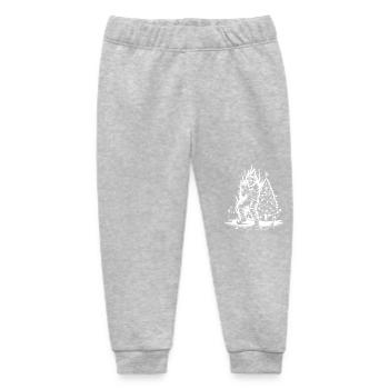 Christmas Elf On Fire With Sarcastic - Baby Organic Sweatpants by Stanley/Stella - heather grey - Front