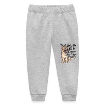 My Cousin Is A German Shorthaired Pointer - Baby Organic Sweatpants by Stanley/Stella - heather grey - Front